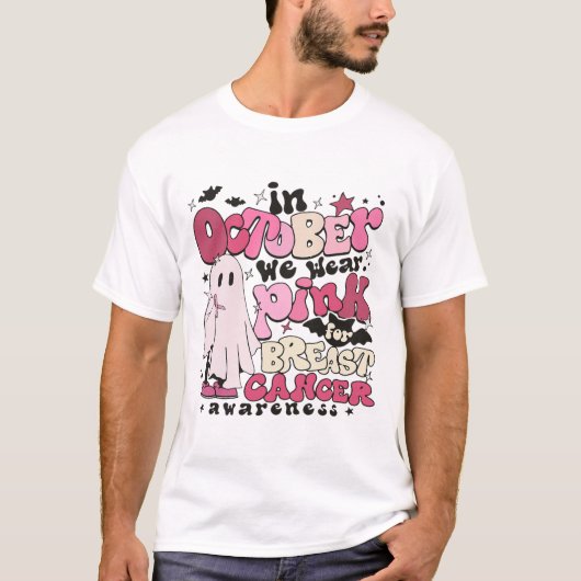 In oktober Draag we roze voor borstkanker. T-shirt (Voorkant)