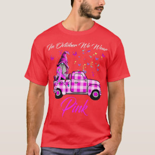 In oktober Draag we roze vrachtwagenbarkanker T-shirt