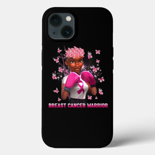 In oktober Draag we roze zwarte borstkanker Case-Mate iPhone Case (Achterkant)