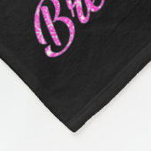 In oktober Draag we roze zwarte borstkanker Fleece Deken (Hoek)