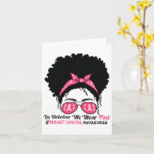 In oktober Draag we roze zwarte borstkanker Kaart (Gele Bloem)