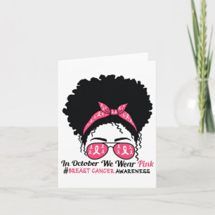 In oktober Draag we roze zwarte borstkanker Kaart