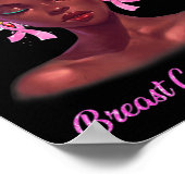 In oktober Draag we roze zwarte borstkanker Poster (Hoek)