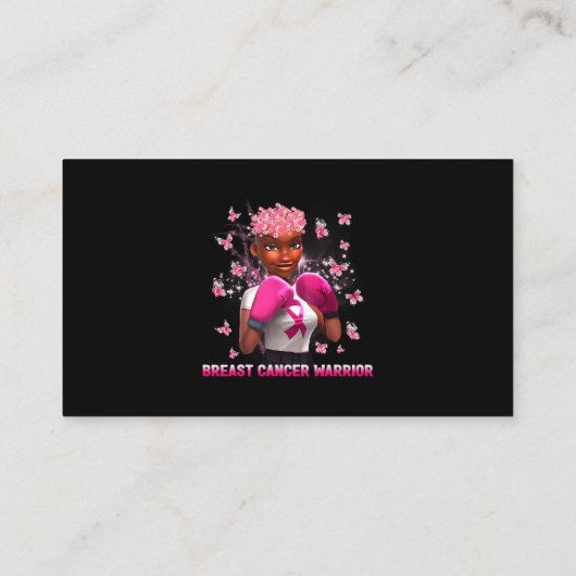 In oktober Draag we roze zwarte borstkanker Visitekaartje (Achterkant)