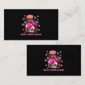 In oktober Draag we roze zwarte borstkanker Visitekaartje (Voorkant / Achterkant)