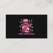 In oktober Draag we roze zwarte borstkanker Visitekaartje (Voorkant)