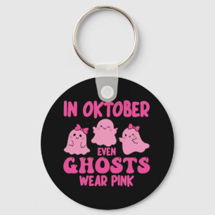 In oktober Draag zelfs geesten roze borstkanker Sleutelhanger