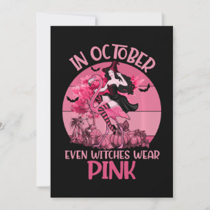 In oktober Draag zelfs heksen roze T-shirt Breast Save The Date