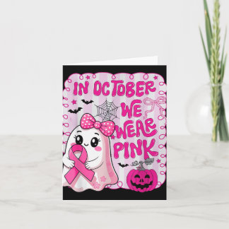 In Oktober dragen we een Roze Shirt Geest Borstkan Kaart