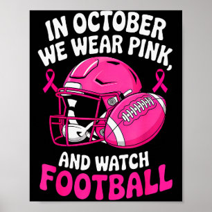In Oktober dragen we Nk Borst Voetbal Kanker Bewus Poster