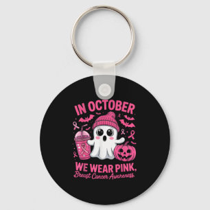 In Oktober dragen we Nk Borstkanker Bewustzijn Hal Sleutelhanger