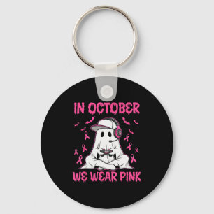 In oktober dragen we Nk borstkanker gamen spook Y Sleutelhanger