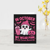 In Oktober dragen we Nk Borstkankerbewustzijn Hall Kaart (Gele Bloem)