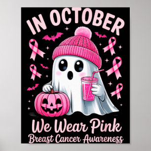 In oktober dragen we Nk borstkankerbewustzijnshall Poster