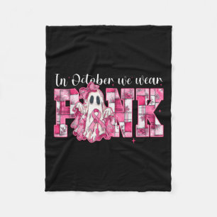 In Oktober dragen we Nk Geest Heks Borstkanker Bew Fleece Deken
