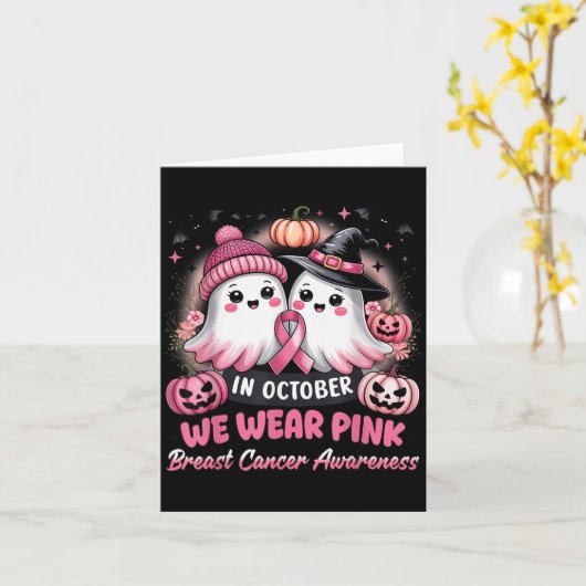 In Oktober Dragen We Nk Geest Heksen Borstkanker B Kaart (Gele Bloem)