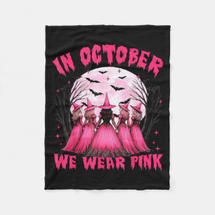In Oktober dragen we Nk Heks Halloween Borstkanker Fleece Deken