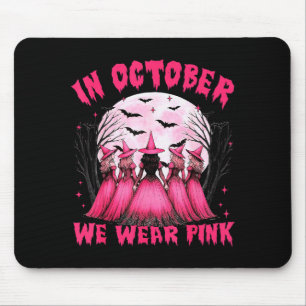In oktober dragen we Nk Heks Halloween Borstkanker Muismat