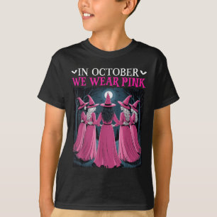 In Oktober dragen we Nk Heks Halloween Borstkanker T-shirt