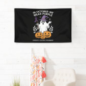 In Oktober dragen we Paars Huiselijk Geweld Geest  Spandoek (Insitu)