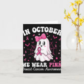 In Oktober dragen we Roze Boo Ghost Borstkanker Wa Kaart (Gele Bloem)