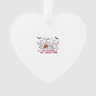 in oktober dragen we roze borstkanker bewustzijn C Ornament