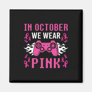 In Oktober dragen we Roze Borstkanker Gaming Kids Magneet