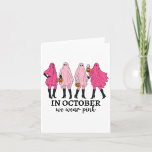 In oktober dragen we roze borstkanker grappige spo kaart