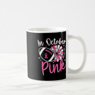 In oktober dragen we roze cheerleading voetbal Bre Koffiemok
