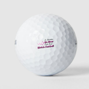 In oktober dragen we roze en kijken we naar footba golfballen