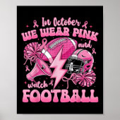 In Oktober dragen we Roze En Kijken we naar Voetba Poster (Voorkant)