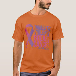 In oktober dragen we roze en paarse bewustwording t-shirt