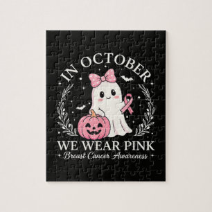 In Oktober dragen we Roze Geest Halloween Legpuzzel