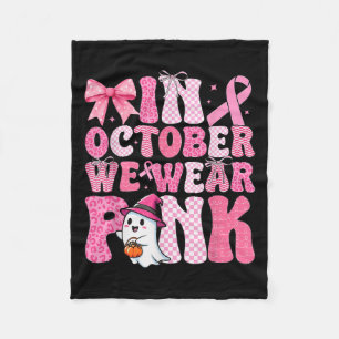 In Oktober dragen we Roze Geest Heks Borstkanker Fleece Deken
