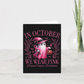 In Oktober dragen we Roze Geest Heks Borstkanker  Kaart (Voorkant)