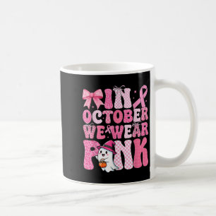 In Oktober dragen we Roze Geest Heks Borstkanker  Koffiemok