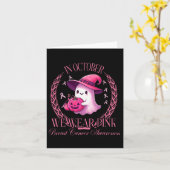 In oktober dragen we roze geesten die tegen borstk kaart (Gele Bloem)