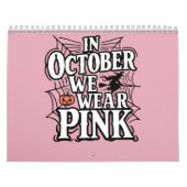 In Oktober dragen we Roze Halloween Heks  Kalender (Hoes)