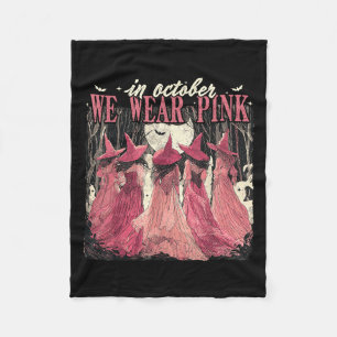 In Oktober dragen we Roze Heksen Borstkanker Awar Fleece Deken