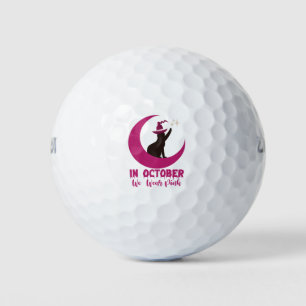 In Oktober dragen we Roze Kat Borstkanker Bewustzi Golfballen
