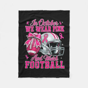 In oktober dragen we roze & kijken naar voetbalbor fleece deken