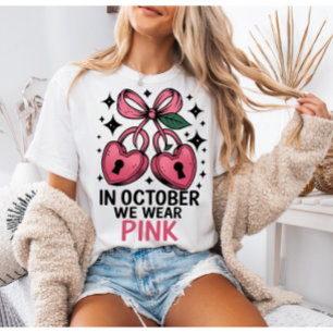 In oktober dragen we roze shirt, Kankerbewustzijn  T-shirt