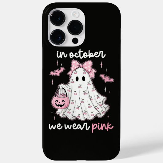 in oktober dragen we roze spook Halloween Case-Mate iPhone Case (Achterkant)