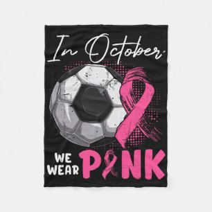 In Oktober dragen we Roze tegen Borstkanker bewust Fleece Deken