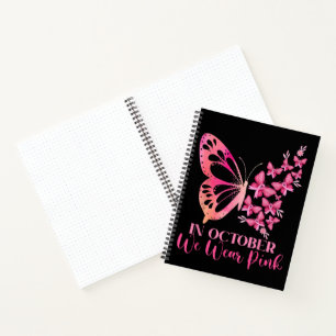 In oktober dragen we roze tegen borstkanker notitieboek