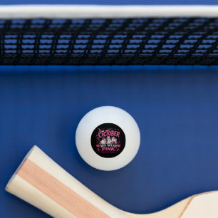 In oktober dragen we roze tegen borstkanker pingpongbal