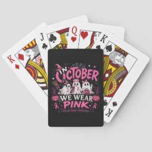 In oktober dragen we roze tegen borstkanker pokerkaarten