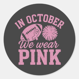 In Oktober dragen we Roze tegen Borstkanker Ronde Sticker