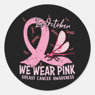 In Oktober dragen we Roze tegen Borstkanker Ronde Sticker