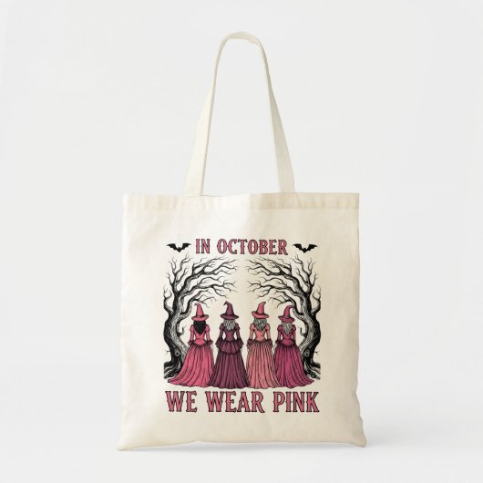 In Oktober dragen we Roze Tote Bag (Voorkant)